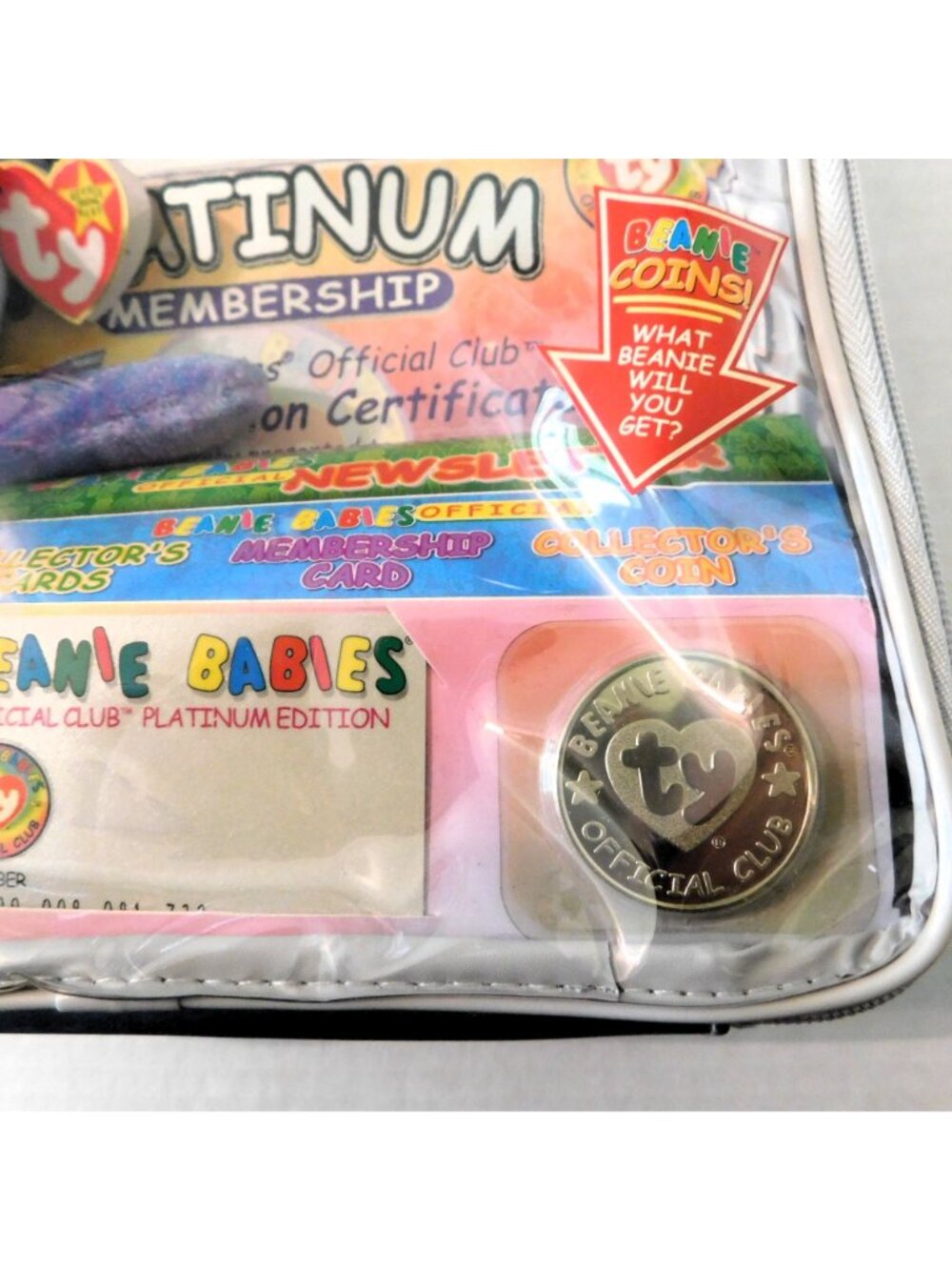 Ty Beanie Babies Platinum Membership Kit Collectors Bear Accessories Set Case - Picture 10 of 11